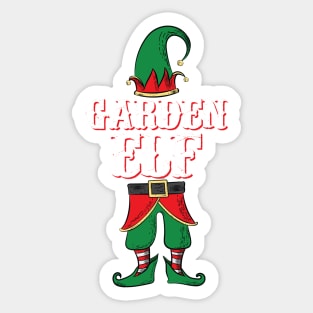 Garden Elf - Christmas Gift for Gardeners graphic Sticker
